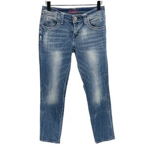 Levis Jean Womens 26 Demi Curve‎ Skinny Low Rise Light Wash Stretch Y2K Festival